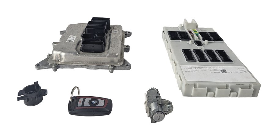 Thumbnail 2: 13-18 BMW 328i 428i 528i X3 X4 (F30 F32) 2.0L N26 ENGINE DME BCM MODULE KEY SET