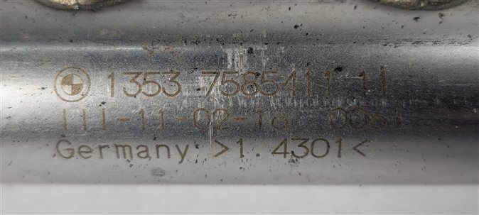 Thumbnail 6: 15-16 BMW 228I XDRIVE (F22) 2.0L N26 FUEL INJECTION RAIL LINES PRESSURE SENSOR