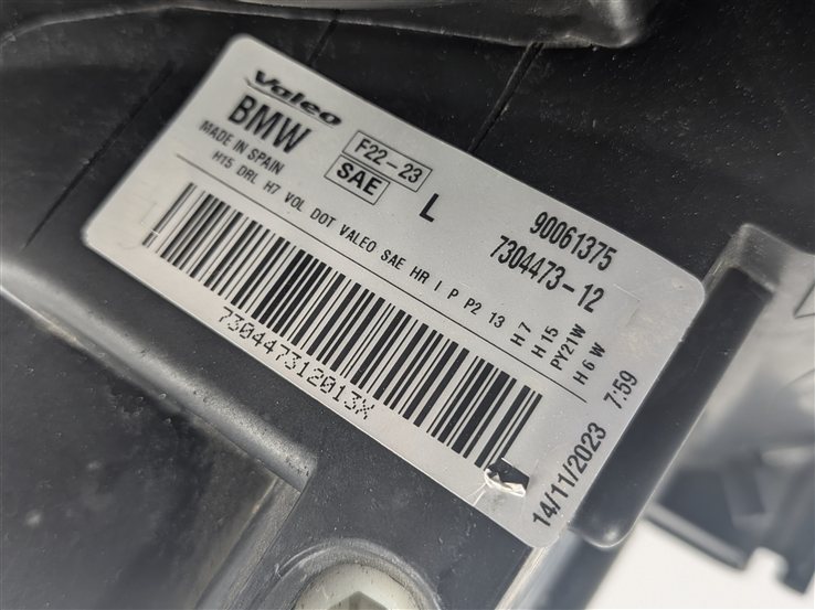 Thumbnail 10: 14-17 BMW 228I 230I (F22) FRONT LEFT DRIVER HALOGEN HEADLIGHT HEAD LIGHT LAMP OE