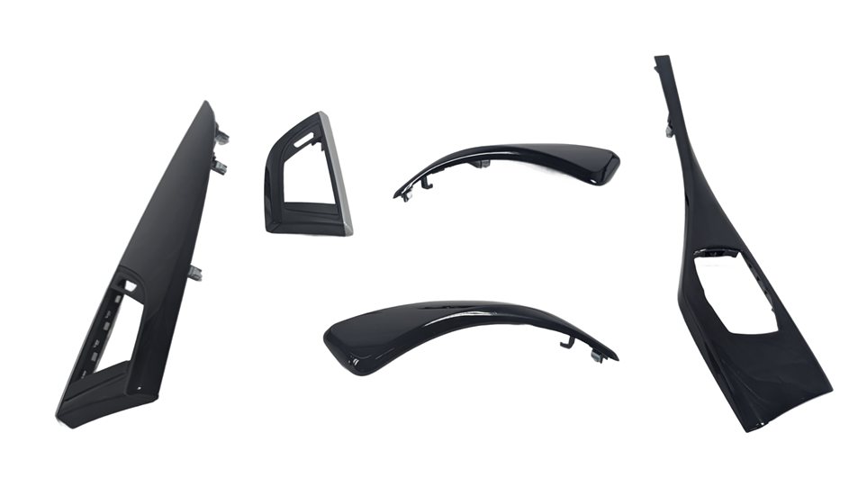 Thumbnail 3: 16 BMW 228I F22 INTERIOR DOOR DASH CENTER CONSOLE TRIM SET/5 (Black High-Gloss)
