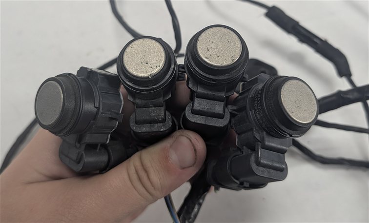Thumbnail 4: 2016 BMW 228I F22 FRONT PARK ASSIST PDC DISTANCE SENSOR SET/4 w/HARNESS (Silver)