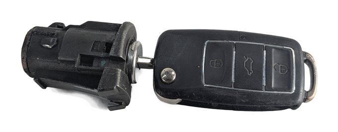 Thumbnail 5: 98-11 AUDI TT VW BEETLE GOLF JETTA IGNITION LOCK CYLINDER HOUSING KEY SET/3