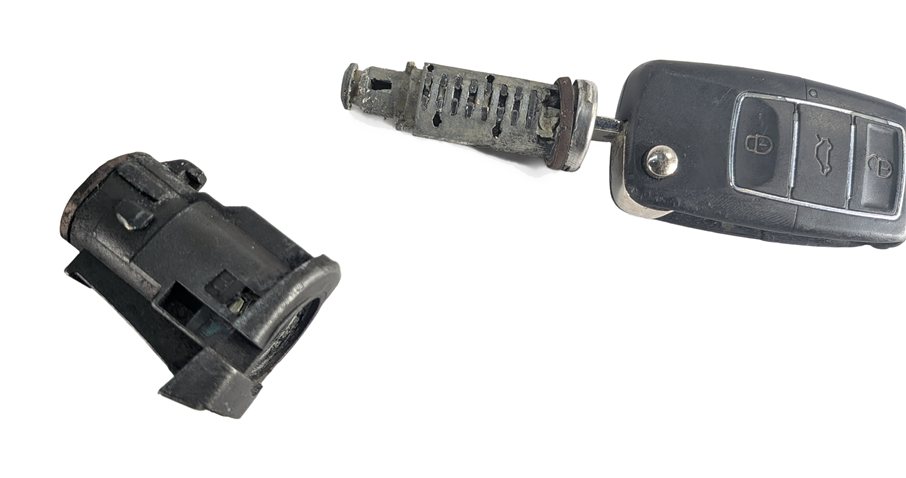 Thumbnail 6: 98-11 AUDI TT VW BEETLE GOLF JETTA IGNITION LOCK CYLINDER HOUSING KEY SET/3