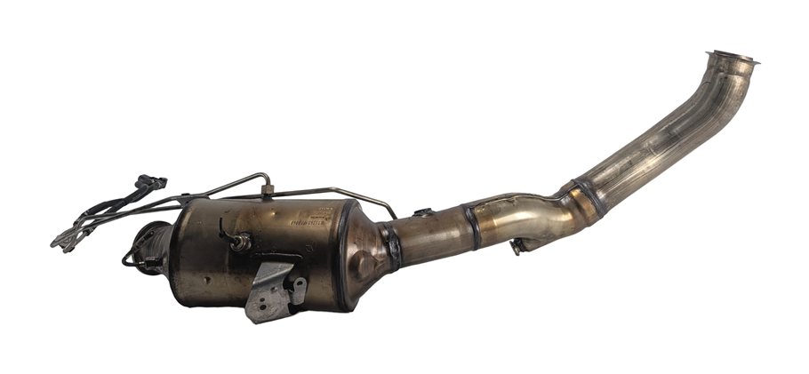 Thumbnail 2: 12 MERCEDES ML350 W166 3.0L 642.826 ENGINE DIESEL DPF FILTER w/FLEX PIPE SENSORS