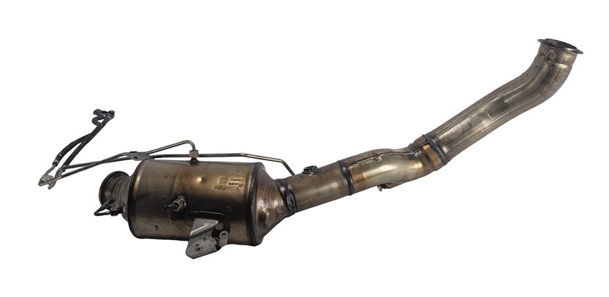 Thumbnail 3: 12 MERCEDES ML350 W166 3.0L 642.826 ENGINE DIESEL DPF FILTER w/FLEX PIPE SENSORS