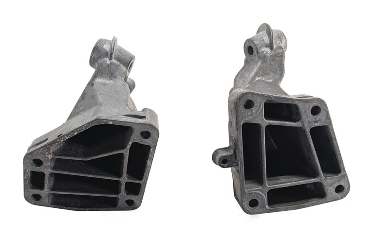 Thumbnail 4: 12 MERCEDES ML350 W166 3.0L 642.826 ENGINE LEFT/RIGHT MOTOR MOUNT BRACKET SET/2
