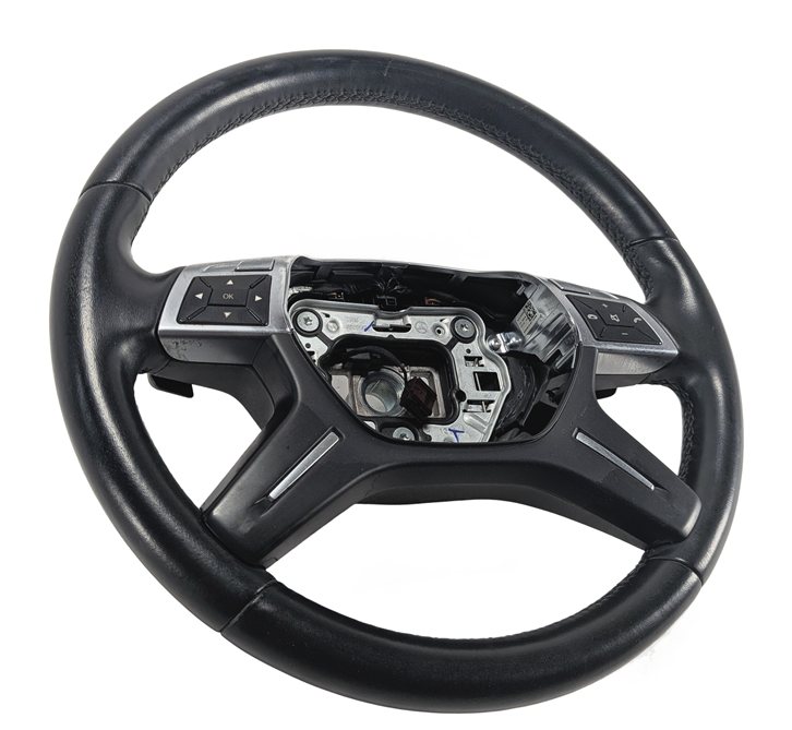 12-18 MERCEDES GL450 GL550 ML350 (X166 W166) LEATHER STEERING WHEEL (Black)