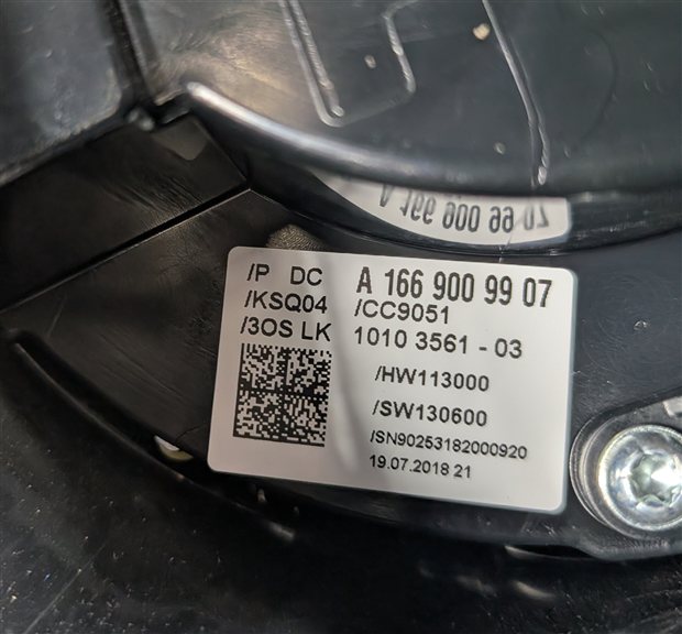 Thumbnail 5: 2012 MERCEDES ML350 ML550 ML63 AMG (W166) STEERING COLUMN COMBINATION SWITCH
