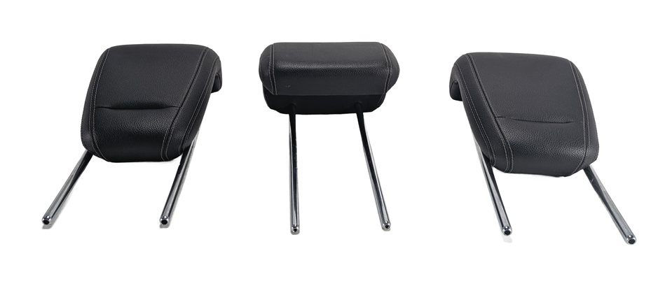 Thumbnail 2: 12-15 MERCEDES ML-CLASS (W166) REAR LEFT CENTER RIGHT SEAT HEADREST SET3 (Black)