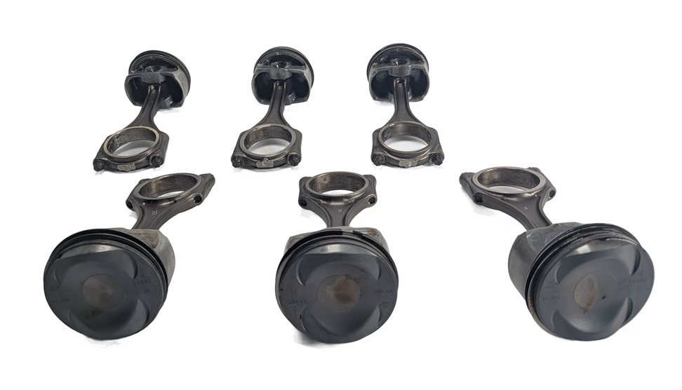 Thumbnail 2: 2008-2012 AUDI A4 A5 A6 Q5 B8 8K 8R C7 3.2L FSI ENGINE PISTON w/ ROD SET/6