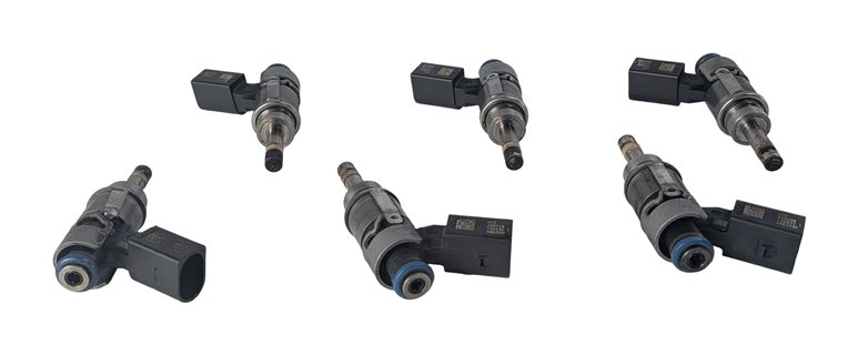 Thumbnail 2: 08-12 AUDI A4 A5 A6 Q5 (B8 8K 8T 8R C7) 3.2L V6 FSI ENGINE FUEL INJECTOR SET 6