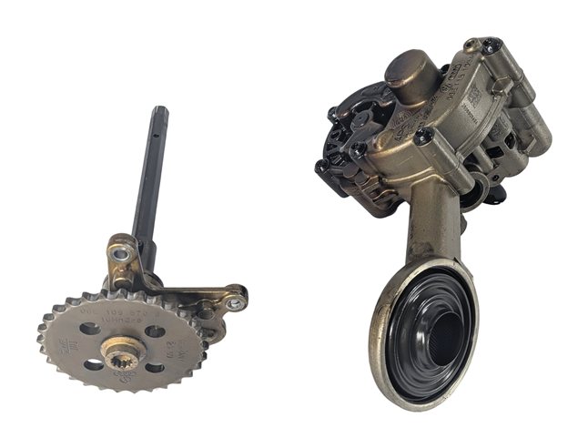 Thumbnail 4: 2010 AUDI Q5 B8 8R 3.2L (CALB) FSI ENGINE OIL FLUID PUMP w/CHAIN DRIVE SPROCKET