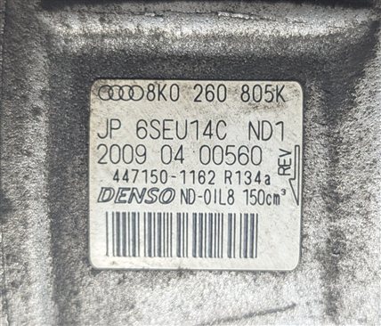 Thumbnail 9: 2008-2012 AUDI A4 S4 A5 S5 Q5 (B8 8K 8T 8R) 3.0L / 3.2L A/C AIR COMPRESSOR PUMP