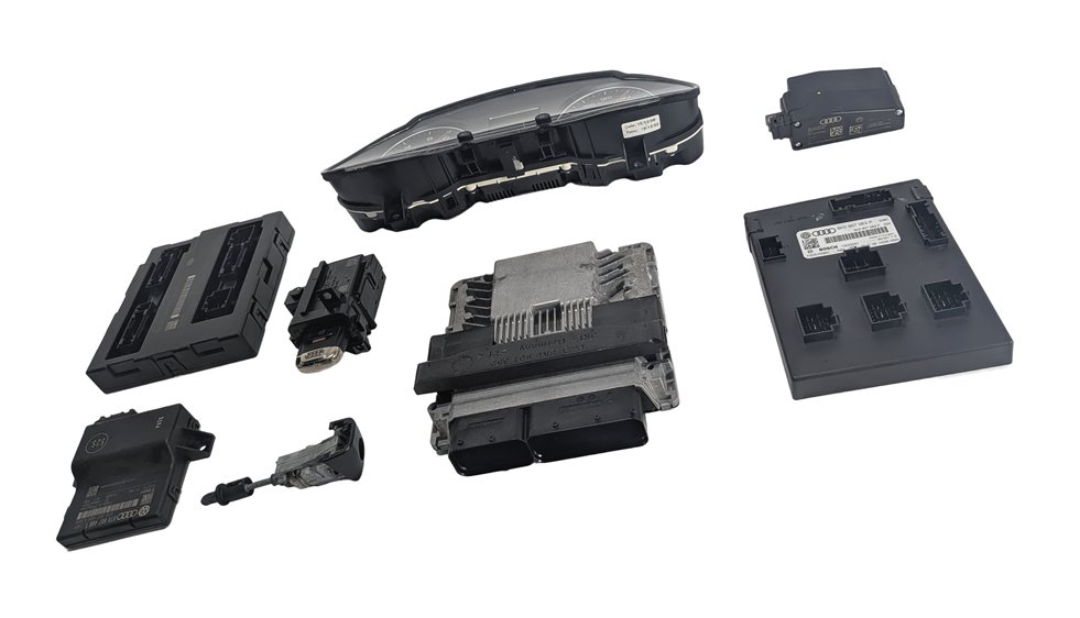 2010 AUDI Q5 (B8 8R) 3.2L CALB ENGINE ECM BCM GATEWAY IMMOBILIZER MODULE KEY SET