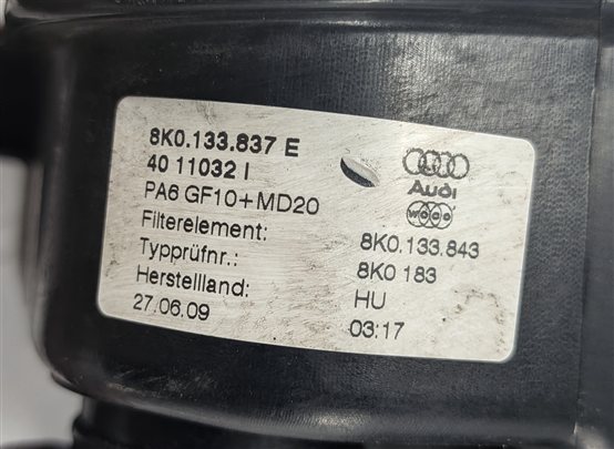 Thumbnail 6: 2009-2012 AUDI Q5 (B8 8R) 3.2L CALB ENGINE AIR CLEANER INTAKE FILTER BOX HOUSING