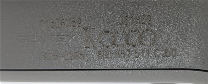 Thumbnail 5: 09-12 AUDI A4 A5 A6 Q5 S4 S5 B8 8K 8T 8R AUTODIM COMPASS REARVIEW MIRROR (Gray)