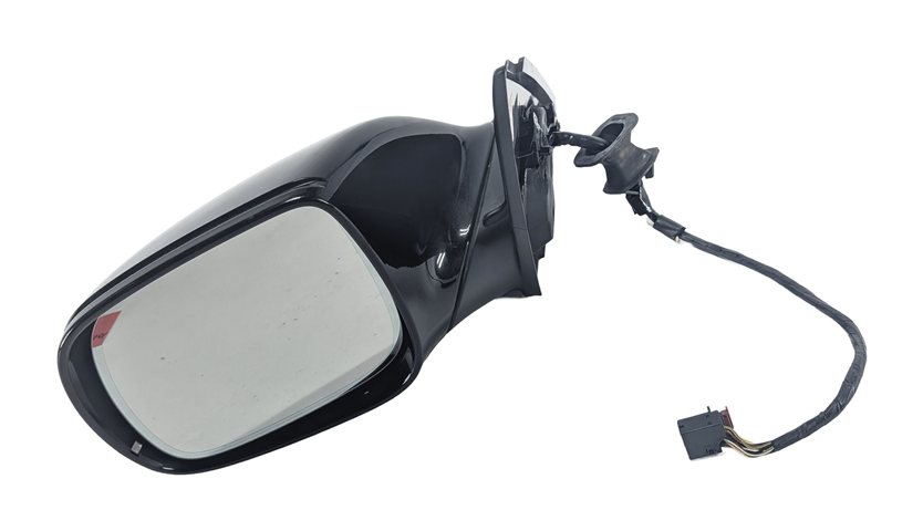 09-14 AUDI Q5 (8R) LEFT P-FOLD HEAT AUTODIM MEMORY DOOR MIRROR w/ LIGHT (Black)