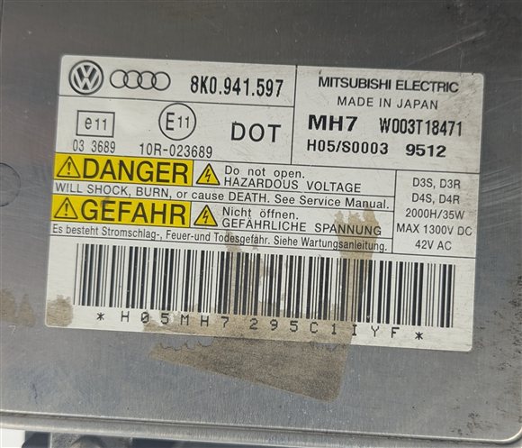 Thumbnail 9: 2009-2012 AUDI Q5 (8R) LEFT DRIVER HID XENON HEADLIGHT LIGHT LAMP (NON AFS)