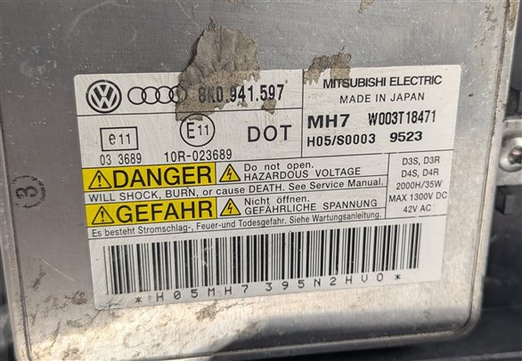 Thumbnail 9: 2009-2012 AUDI Q5 (8R) RIGHT PASSENGER HID XENON HEADLIGHT LIGHT LAMP (NON AFS)