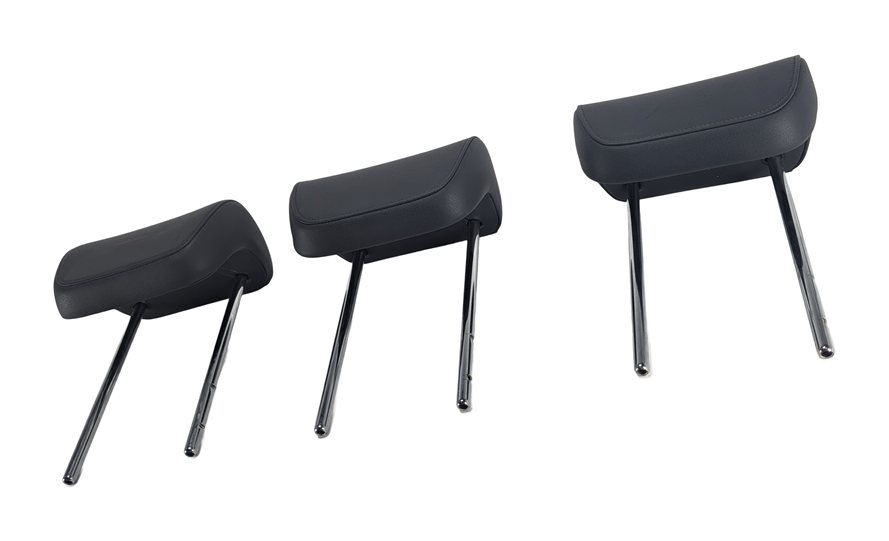 09-17 AUDI Q5 SQ5 (B8 8R) REAR LEFT RIGHT CENTER 2ND ROW HEADREST SET/3 (Black)