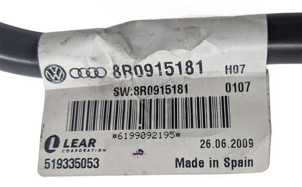 Thumbnail 6: 2010 AUDI Q5 B8 8R 3.2L NEGATIVE GROUND BATTERY CABLE w/MONITOR SENSOR TERMINAL
