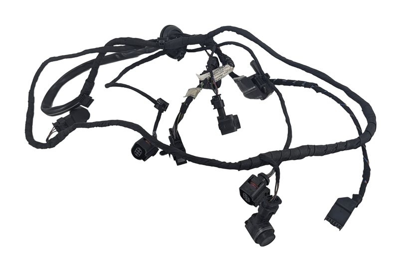 2010 AUDI Q5 B8 8R REAR PARK ASSIST PDC DISTANCE SENSOR SET/4 w/HARNESS (Black)