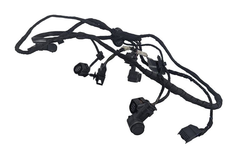 Thumbnail 2: 2010 AUDI Q5 B8 8R REAR PARK ASSIST PDC DISTANCE SENSOR SET/4 w/HARNESS (Black)