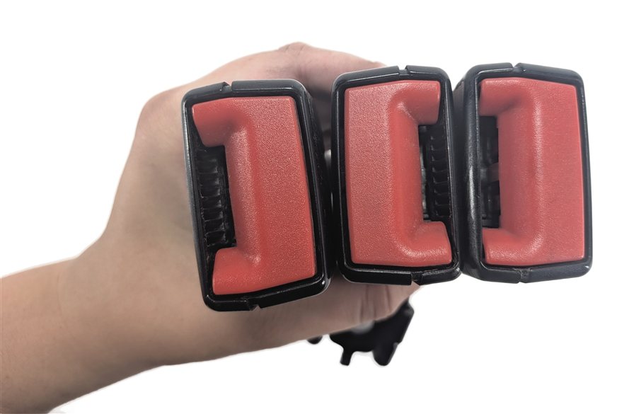 Thumbnail 5: 2010 AUDI Q5 B8 8R REAR LEFT CENTER RIGHT SEATBELT BUCKLE RECEIVER SET/3 (BLACK)