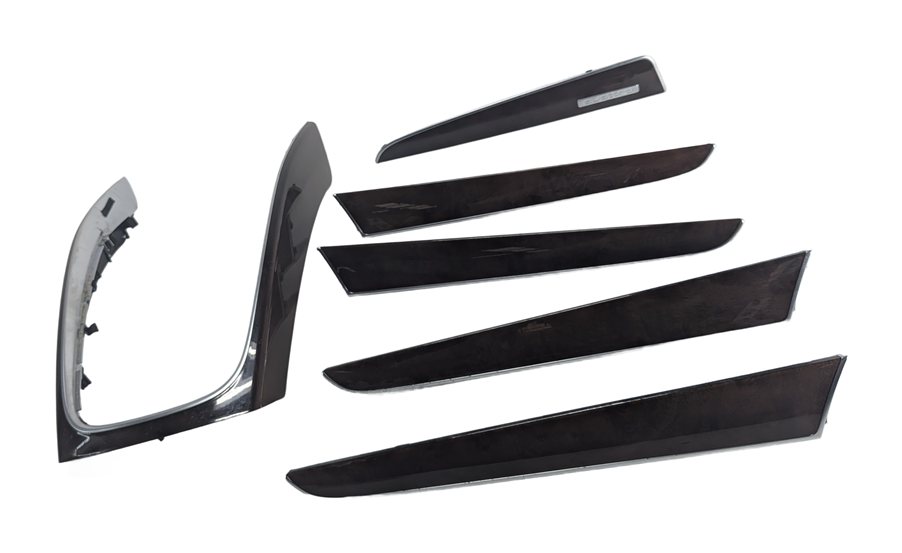 2010 AUDI Q5 B8 8R INTERIOR DOOR DASH CENTER CONSOLE TRIM INSERT SET/6 (Walnut)