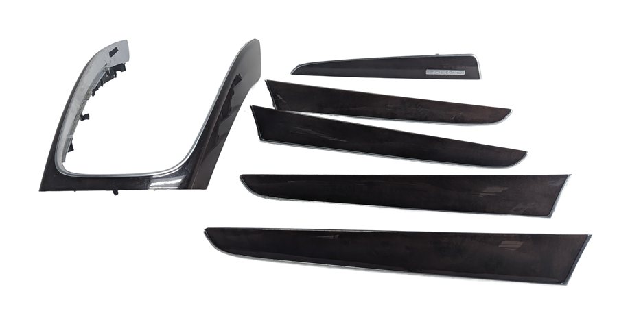 Thumbnail 2: 2010 AUDI Q5 B8 8R INTERIOR DOOR DASH CENTER CONSOLE TRIM INSERT SET/6 (Walnut)