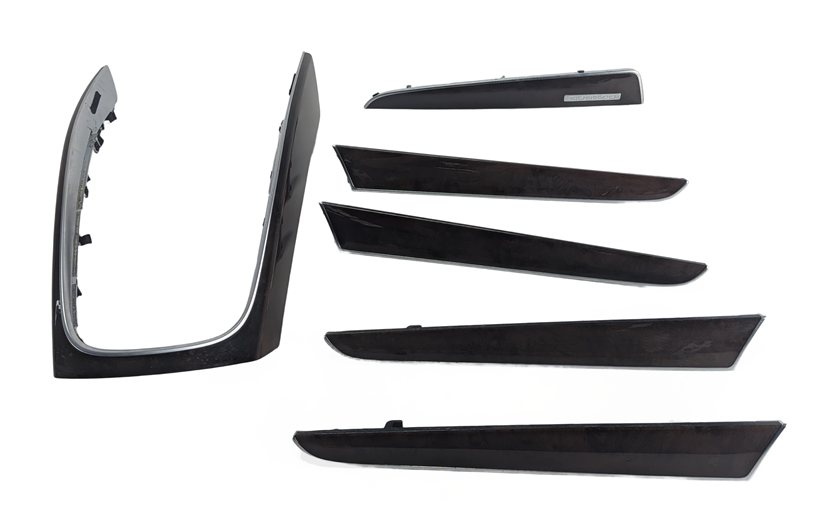 Thumbnail 3: 2010 AUDI Q5 B8 8R INTERIOR DOOR DASH CENTER CONSOLE TRIM INSERT SET/6 (Walnut)