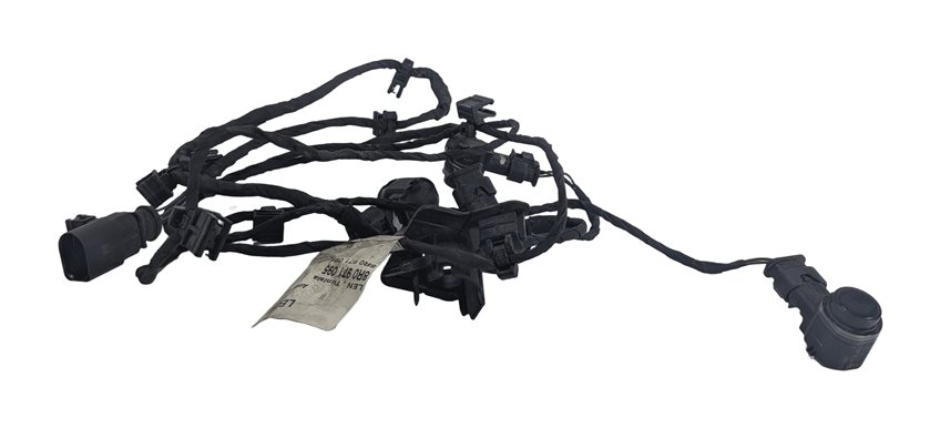 Thumbnail 2: 2010 AUDI Q5 B8 8R FRONT PARK ASSIST PDC DISTANCE SENSOR SET/4 w/HARNESS (Black)
