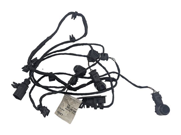 Thumbnail 3: 2010 AUDI Q5 B8 8R FRONT PARK ASSIST PDC DISTANCE SENSOR SET/4 w/HARNESS (Black)