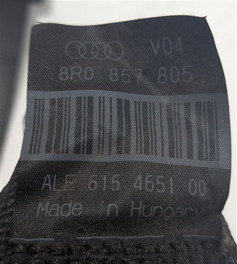 Thumbnail 13: 2010 AUDI Q5 (B8 8R) REAR LEFT SEAT SEATBELT SAFETY BELT RETRACTOR REEL (Black)
