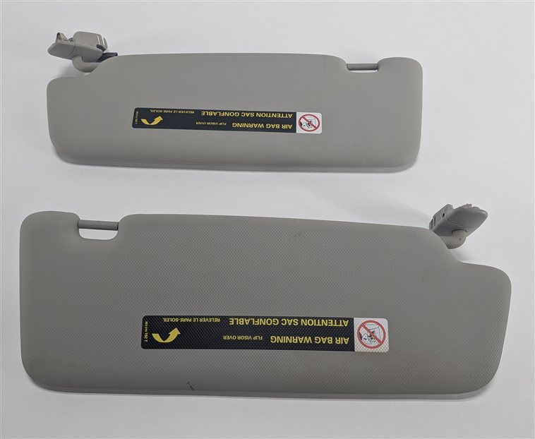 Thumbnail 4: 2009-2012 AUDI Q5 (8R) FRONT LEFT & RIGHT SUNVISOR SHADE SET-2 (Gray)