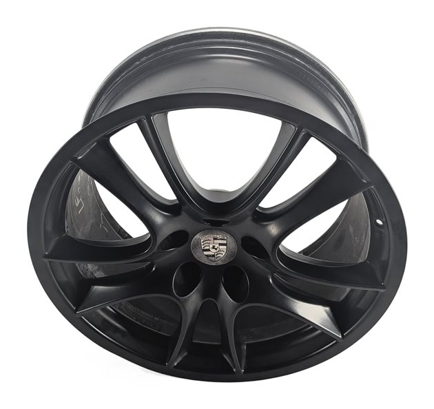 Thumbnail 2: 2008-2010 PORSCHE CAYENNE (957) 21X10 ET50 10 SPOKE ALLOY WHEEL PAINTED BLACK