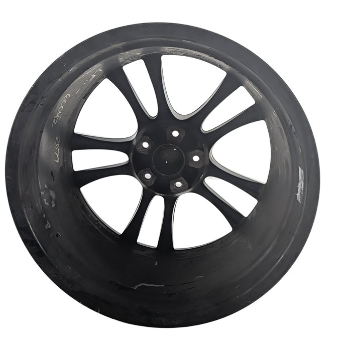 Thumbnail 3: 2008-2010 PORSCHE CAYENNE (957) 21X10 ET50 10 SPOKE ALLOY WHEEL PAINTED BLACK