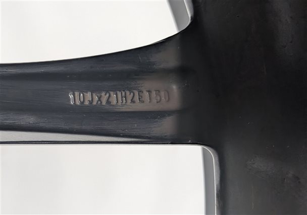 Thumbnail 10: 2008-2010 PORSCHE CAYENNE (957) 21X10 ET50 10 SPOKE ALLOY WHEEL PAINTED BLACK