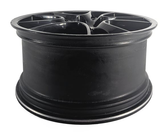 Thumbnail 2: 2008-2010 PORSCHE CAYENNE (957) 21X10 ET50 10 SPOKE ALLOY WHEEL PAINTED BLACK