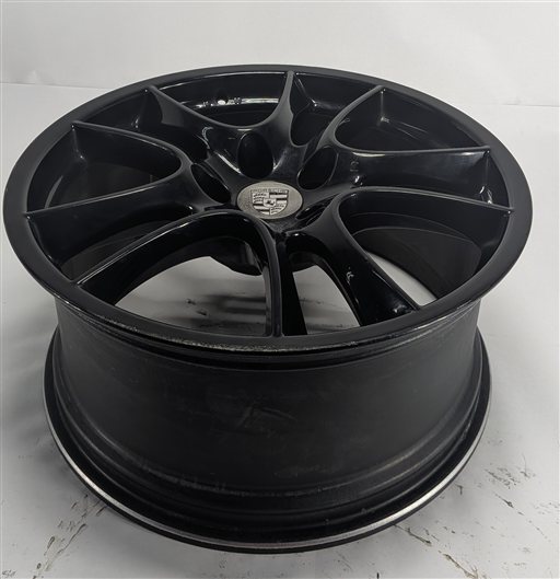 Thumbnail 3: 2008-2010 PORSCHE CAYENNE (957) 21X10 ET50 10 SPOKE ALLOY WHEEL PAINTED BLACK