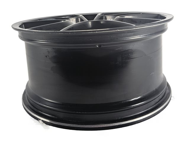 Thumbnail 2: 2008-2010 PORSCHE CAYENNE (957) 21X10 ET50 10 SPOKE ALLOY WHEEL PAINTED BLACK