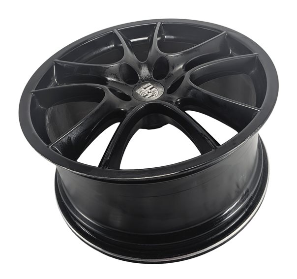 Thumbnail 3: 2008-2010 PORSCHE CAYENNE (957) 21X10 ET50 10 SPOKE ALLOY WHEEL PAINTED BLACK