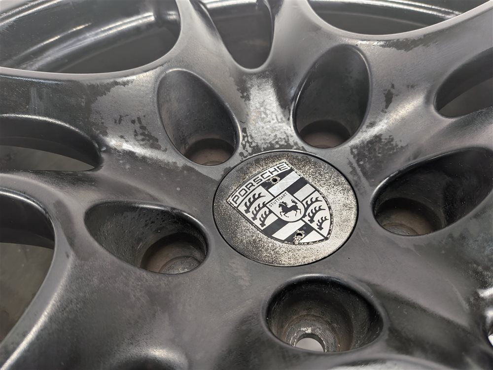 Thumbnail 4: 2008-2010 PORSCHE CAYENNE (957) 21X10 ET50 10 SPOKE ALLOY WHEEL PAINTED BLACK