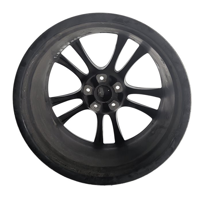 Thumbnail 5: 2008-2010 PORSCHE CAYENNE (957) 21X10 ET50 10 SPOKE ALLOY WHEEL PAINTED BLACK