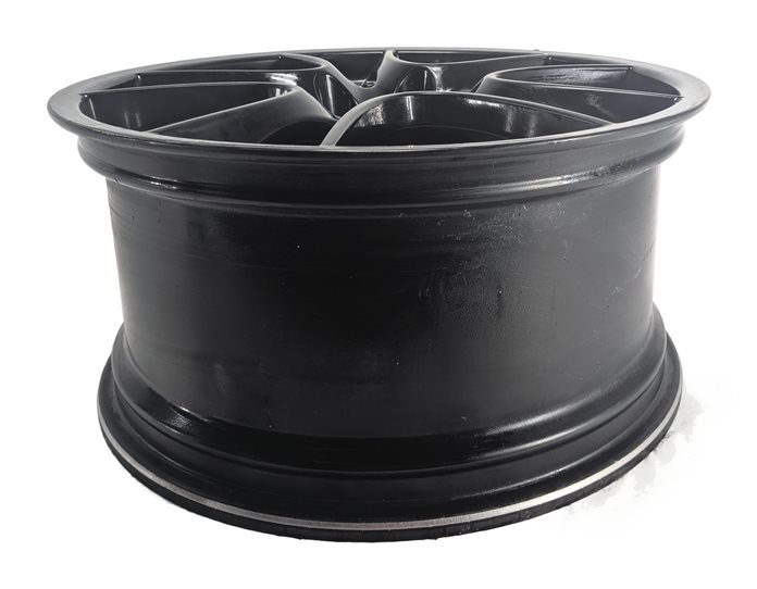 Thumbnail 2: 2008-2010 PORSCHE CAYENNE (957) 21X10 ET50 10 SPOKE ALLOY WHEEL PAINTED BLACK