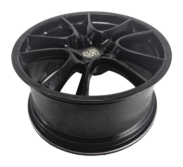 Thumbnail 3: 2008-2010 PORSCHE CAYENNE (957) 21X10 ET50 10 SPOKE ALLOY WHEEL PAINTED BLACK