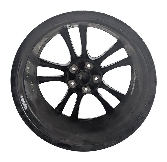 Thumbnail 4: 2008-2010 PORSCHE CAYENNE (957) 21X10 ET50 10 SPOKE ALLOY WHEEL PAINTED BLACK