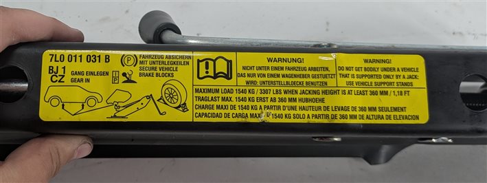 Thumbnail 23: 2003-2010 PORSCHE CAYENNE 955 EMERGENCY ROADSIDE CAR JACK LIFT TOOL SET