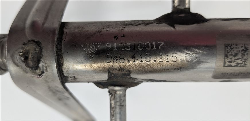 Thumbnail 4: 2009-2010 PORSCHE CAYENNE (957) 4.8L (M48.01) FUEL RAIL w/LINES PRESSURE SENSOR