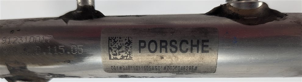 Thumbnail 5: 2009-2010 PORSCHE CAYENNE (957) 4.8L (M48.01) FUEL RAIL w/LINES PRESSURE SENSOR
